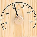 HUAOSN Sauna Thermometer, 2 In 1 Wandthermometer Aus Holz für Saunaraumfeuchtigkeit, Temperaturmessung, Saunazubehör