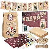 Adventskalender zum Befüllen : 2023 Adventskalender zum Selbstbefüllen mit Adventskalender Tüten – DIY Adventskalender Erwachsene, Adventkalender Kinder – Adventskalender zum Selber Befüllen LIVAIA