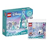 Lego Disney Eiskönigin Set: Elsas Schlosshof, Prinzessinnen-Spielzeug (43199) + Elsas und Brunis Lager im Wald (30559)