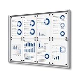 Schaukasten 8x A4 Alu silber Infokasten magnetisch Innen 8xA4 Schaukasten