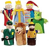 roba Handpuppen-Set 7-Fach - Kasperlefiguren, Handpuppen aus Stoff fürs Kasperletheater - Handpuppen für Kinder