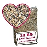 WILDVOGEL-VITAL 30 kg Premium Ganzjahresfutter für Wildvögel und Gartenvögel mit Erdnüssen und französischen Sonnenblumenkernen. OHNE GENTECHNIK!