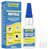 Sekundenkleber für Metall, Metallkleber Extra Stark,...