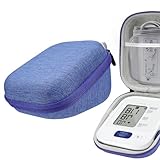 TOCCOOL EVA-Hartschalenkoffer für Blutdruckmessgerät, Reiseaufbewahrung, kompatibel mit Omron 3-Serie, stoßfeste und wasserabweisende Schutzbox (Blau)