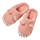 OATIPHO Warme Hausschuhe aus Baumwolle, Krokodilmuster, Größe 40-41, Boden-warm, für Damen, für Herbst und Winter