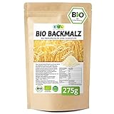 EWL Naturprodukte Backmalz Bio Malz, 100% deutsche Gerste Gerstenmalz, 275g Backmalz für Brot und Brötchen, ballaststoffreicher Mehlzusatz, Gerstenbackmalz Brötchenbackmittel Vegan