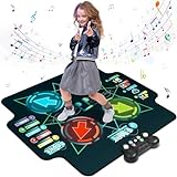 Innedu Tanzmatte für Kinder, Elektronisch Tanzpad mit LED Lichter, Musik Tanzpad mit Kabellosem Bluetooth, Beleuchtetes Tanzpad Kinderspielzeug, Geschenk für 6 7 8 9 10+ Jahre