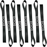 QTM Soft Loop Spanngurte Lenkergurte – strapazierfähig, 8 Stück, 3,8 x 43,2 cm, 2,3 kg Bruchfestigkeit, ideal für Motorrad, Dirtbike, ATV, UTV
