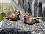 Unbekannt Bronzefigur kleines Vogelpaar zweiteilig-...