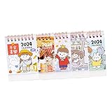 SHINEOFI 5 Stück 2024 tischkalender kalender schreibtisch kalendarium Bürokalender desk calendar Kalender 2024 Schreibtisch Desktop-Kalender Mini Blätterkalender 2024 Bürobedarf Papier