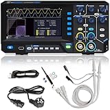 PeakTech P 1404 - Digital Oszilloskop 2 Kanal [3 Jahre Garantie] 100 MHz, 1GS/s, USB Schnittstelle, PC Software, P 1404 Oscilloscope, Schwarz, USB Oszilloskop, Oszilloskop Multimeter