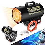 Tubiaz 10KW Edelstahl Gasheizgebläse Gasheizer Heizkanone Gasofen Gasheizofen inkl. 0,73 kg/h Gas Verbrauch und 320 m³/h Luftdurchsatz, Gas Heizung, Heizlüfter