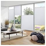 Kabellose Lampenschirme, Wabenrollos für Fenster, Verdunkelung, Thermo-Privatsphäre, von unten nach oben, Weiß