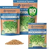 ZenGreens® - Bio Bockshornklee Samen - Wähle zwischen 10g, 200g und 500g - Bockshornkleesamen mit Keimrate von über 97% - Keimsprossen - Bockschorn Klee Samen - wiederverschließbare Verpackung