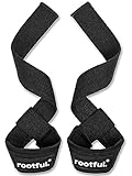 rootful.® Zughilfe (Neopren Polsterung) | Lifting Straps für Bodybuilding, Fitness, Krafttraining, Kreuzheben | Damen und Herren Profi Lifting Straps | Deutsche Marke