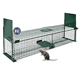 Moorland Lebendfalle – Kastenfalle extra groß mit 2 Eingängen, 100×25×25 cm – für Marder, Ratten & Katzen – tierfreundlich, robust & wetterfest