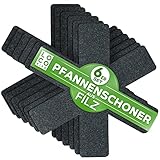 Loco Bird Pfannenschoner Filz 6er Set - 38 cm Pfannenschutz Stapelschutz - Topfschoner anpassbare Größe - Pfannentrenner in grau, Filztopf, Topfschutz, Topfuntersetzer Filz, Topftrenner, Pan Protector