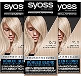 Syoss Color Coloration 10_13 Scandi Blond Stufe 3 (3 x 115 ml), Haarfarbe mit Anti-Gelbstich-Effekt für kühles Blond, 70 % weniger Haarbruch*