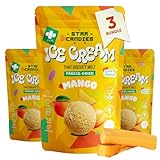 Star Candies Gefriergetrocknetes Mango-Eis | Gefriergetrocknete Süßigkeiten | Freeze Dried Candy | Weltraum- und Astronauten-Snack | Geburtstags- oder Party (3er Pack)