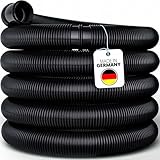 poolomio® Solarschlauch 32mm Durchmesser als Poolheizung I Poolschlauch für Solarheizungen, Solarmatten & Wärmepumpen I UV & Chlorwasser-beständiger Schwimmbadschlauch aus Europa I Schwarz, Länge 50m