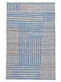 RugVista Max, In & Outdoor-Teppich, 230 x 160 cm, Rechteckig, Niedriger Stapel, Patio, Nur chemische Reinigung, UV-beständig, Beige/Blau