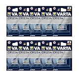 Varta CR123A Professional Batterie (10er Pack, Photo Batterie Lithium für High-Tech Kameras und Blitze oder Überwachungskameras)