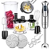 Lehmann Stabmixer Set Chopsui 1200 W | Pürierstab mit Turbofunktion und Geschwindigkeitsregelung | Elektrische Multifunktions Hand Blender | inkl. 9-teiliges Zubehör Set