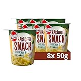 Pfanni Kartoffel Snack mit Käse & Brokkoli leckeres Kartoffelgericht fertig in nur 3 Minuten 50 g 8 Stück