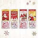 4er Set Weihnachtsnascherei Bratapfelbonbons und Glühweinbonbons Bonbons zu Weihnachten mit schöner Geschenkverpackung