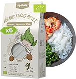 Elf-Family Bio Konjak Nudeln (-Fettuccine) 9kcal Low Carb Shirataki Nudeln Vegan/Glutenfrei-270g x6er Box(12 pack)