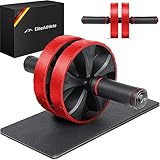 EliteAthlete Bauchroller Bauchmuskeltrainer - Bauchtrainer für Zuhause - Bauch Weg Abdominal Trainer - AB Wheel Roller inkl. gepolsterter Kniematte