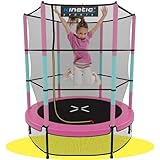 KINETIC SPORTS Kinder Trampolin Jumper 140 cm - Inklusive...