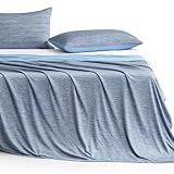 Elegear Kühldecke 150 x 200cm, Japanische Arc-Chill 3.0 Q-Max0,5 Kühlfasern Selbstkühlende Sommerdecke, Doppeltes Kältegefühl absorbiert Körperwärme, kühlende Decke für Menschen Dünne Wohndecke Blau