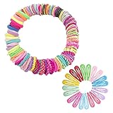 100/120 Stück Haargummi Mädchen Candy Farbe Haarschmuck Farbband Haarband Haarspange Schmuckset Spiral Haargummis Keine Falte Klein (Color : B, Size : One Size)