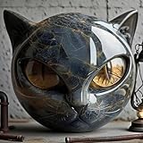 Katzen Statue Katze Deko Tier Handgefertigte Realistische Desktop Stehdekoration Lucky Cat Miniatur Figuren Acryl Tierskulpturen Sammlerkunst Schreibtischdekoration für Büro Zuhause