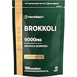 Brokkoli Kapseln 9000mg | Hochdosiert Sulforaphan Extrakt | Brokkolisprossen | 6 Monate Vorrat - 180 Vegan Kapseln | Horbaach