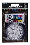 Out of the Blue 260110 - LED Unterwasserlicht mit Farbwechsel, Durchmesser der Lampe ca. 7 cm, mit Fernbedienung, Bunt