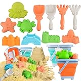 JoyGrow 13 Stück Sandspielzeug Set, Reise Sandspielzeug mit...