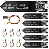 AYWHP 6PCS Bodenfeuchtesensor Modul,Hygrometer Modul,Kapazitive Analoger Hygrometer Feuchtigkeitssensor ohne Korrosion,Soil Moisture Sensor für Arduino