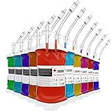 Loiina Halloween Trinkgefäß Blutbeutel 10 Stück IV Blut Taschen/Container 400 ml Heavy Duty, wiederverschließbar, für Halloween, Kostüm Requisiten, Nurses Day Party