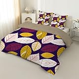 Bettdecke 135x200, Blätter Bettdecke ohne Bezug Waschbar Schlafdecke Dschungel-Blätter Vierjahreszeiten Steppdecke 135x200, Warme Ganzjahresdecke mit 2 Kissenbezug 80x80cm H98