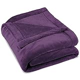 CelinaTex Flauschige Kuscheldecke 150 x 200 cm lila Decke Sofa warm Wohndecke weich Mikrofaser Fleece Oeko-TEX