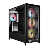 CORSAIR Frame 5000D RS ARGB Modulares Hohem Luftstrom Mid-Tower-PC-Gehäuse – 4X Vorinstallierte RS-Lüfter, InfiniRail-Lüfterbefestigungssystem, Kompatibel mit Reverse-Connector-Mainboards – Schwarz