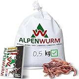 Alpenwurm 0,5KG Kompostwürmer (min. 500Stk.) Regenwürmer, Gartenwürmer