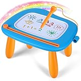 Smasiagon Kinderspielzeug ab 1 Jahr, Magnetische Maltafel Zaubertafel Bunt Zeichentafel Magnettafel mit 4 Beine für Kinder Geschenk für 1 2 3 Jahre Mädchen Junge Spielzeug (Blau)