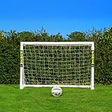 FORZA Fußballtore 1,8m x 1,2m | Wetterfestes uPVC Forza Tor für Kinder & Erwachsene | Robustes Fußballtor Garten & Training | Optional: Zielfolie, Ball & Tragetasche (Tor + Ball)