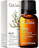 Gya Labs Ätherisches Myrrheöl Bio für die Haut – 100% reine ätherische Myrrheöle in therapeutischer Qualität Bio für Diffusor – Ätherisches Bio-Myrrheöl für Haare, Kerzenherstellung (10 ml)