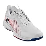 Wilson Damen KAOS Swift 1.5 Clay Tennisschuh, Weiß Deja Vu Blau Rot, 40 EU