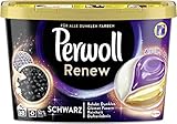 Perwoll Renew Caps Schwarz & Faser Waschmittel (18 Wäschen), sanft reinigende All-in-1 Waschmittel Caps zur Farbauffrischung und Faserglättung bei schwarzer & dunkler Wäsche