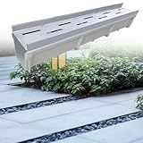 Kieselstein-Entwässerungsrinne – 1 m dekorative Graben-Dachrinne für Rasen & Garten, Regenstein-Bodenablaufsystem, effektives Wassermanagement, ideal für Außenbereiche